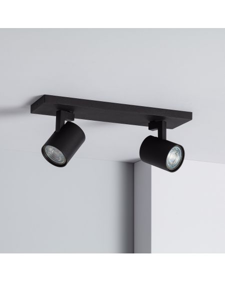 Spot à Douille Double en Saillie Orientable Aluminium Gylu à Ampoule GU10