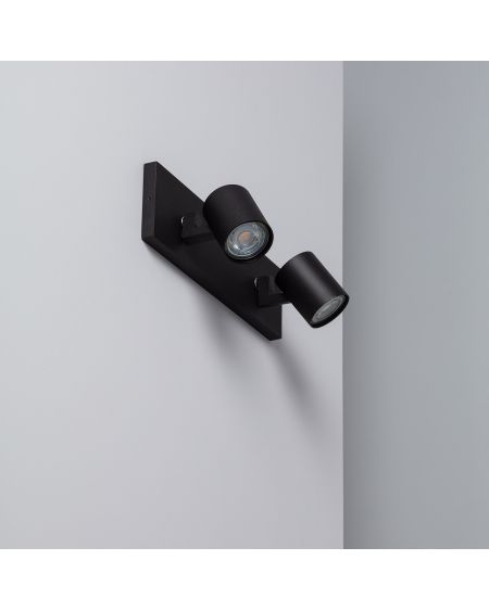 Spot à Douille Double en Saillie Orientable Aluminium Gylu à Ampoule GU10