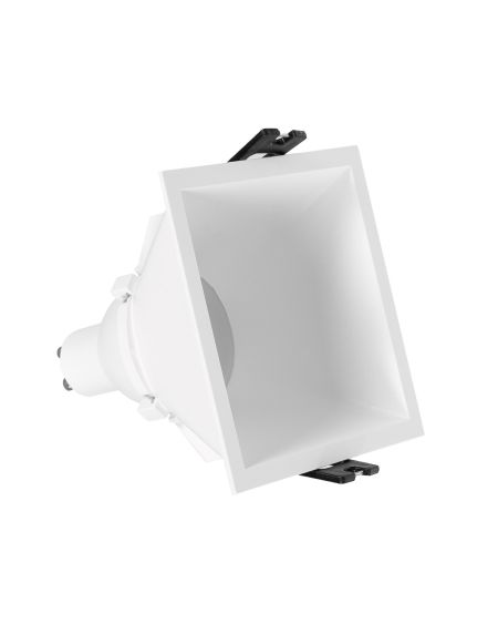 Spot LED Downlight Carré GU10 6W Coupe 85x85mm Faible UGR PC