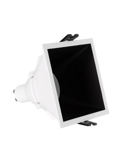 Spot LED Downlight Carré GU10 6W Coupe 85x85mm Faible UGR PC