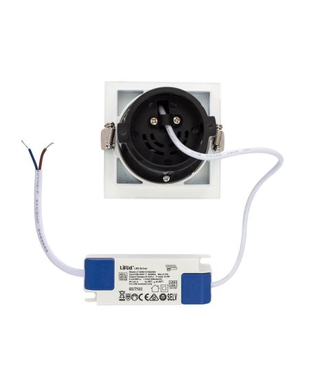 Spot LED Orientable Sanaqi 12W Cadre Carré Coupe LIFUD