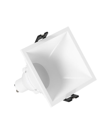 Spot LED Downlight Carré 45º GU10 6W Coupe 85x85mm Faible UGR PC