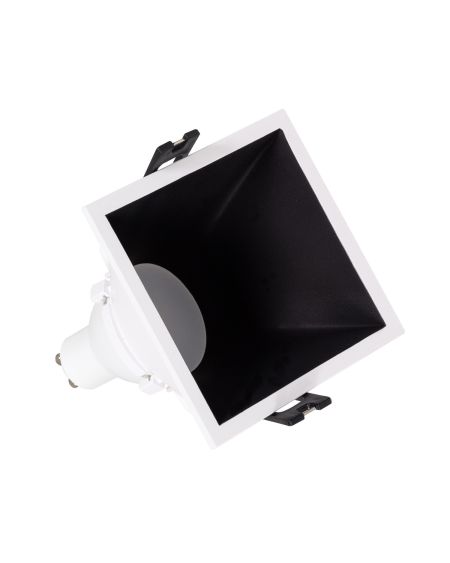 Spot LED Downlight Carré 45º GU10 6W Coupe 85x85mm Faible UGR PC