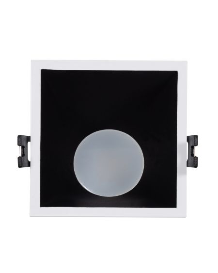 Spot LED Downlight Carré 45º GU10 6W Coupe 85x85mm Faible UGR PC