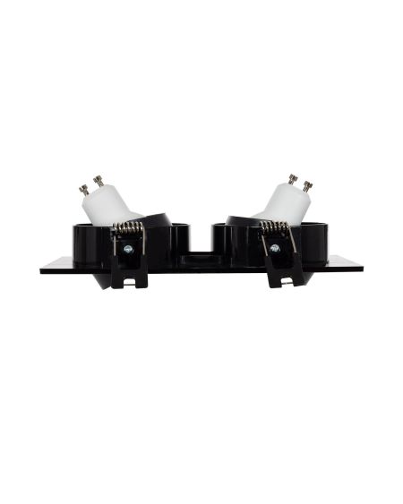 Spot LED Downlight Carré Inclinable GU10 6W Coupe 75x150mm PC