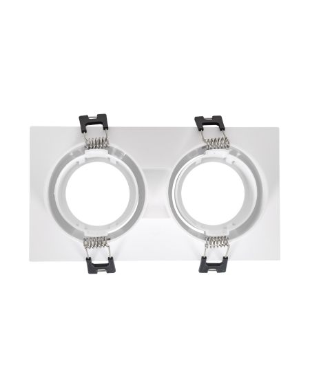Spot LED Downlight Carré Inclinable GU10 6W Coupe 75x150mm PC