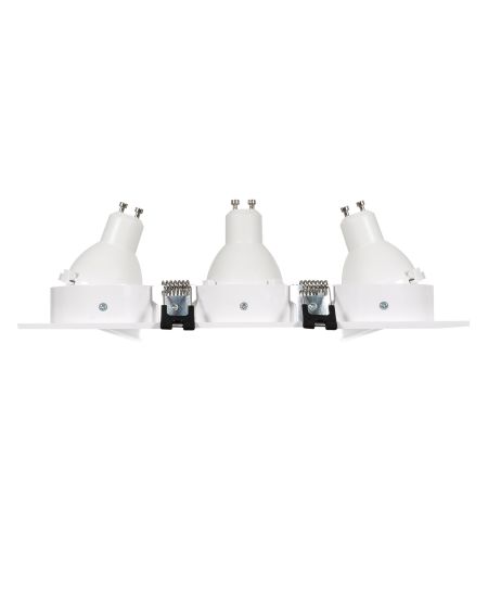 Spot Downlight Carré Inclinable GU10 6W Coupe 75x235mm PC