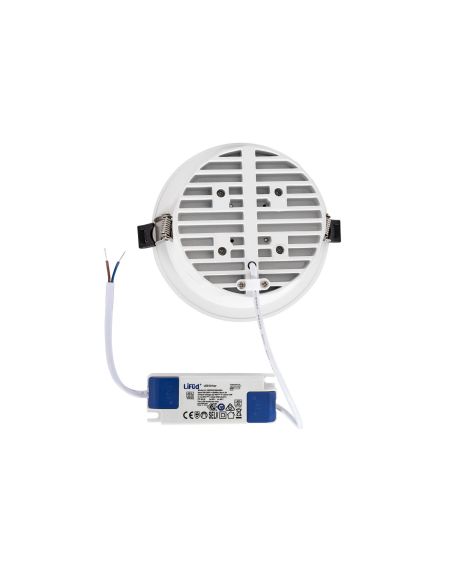 Spot Downlight LED Rond (UGR15) LuxPremium Blanc 18W LIFUD Coupe Ø115mm