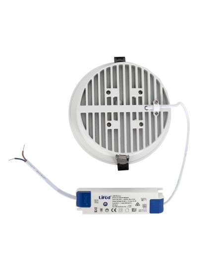 Spot Downlight LED Rond (UGR15) LuxPremium Blanc 25W LIFUD Coupe Ø140mm