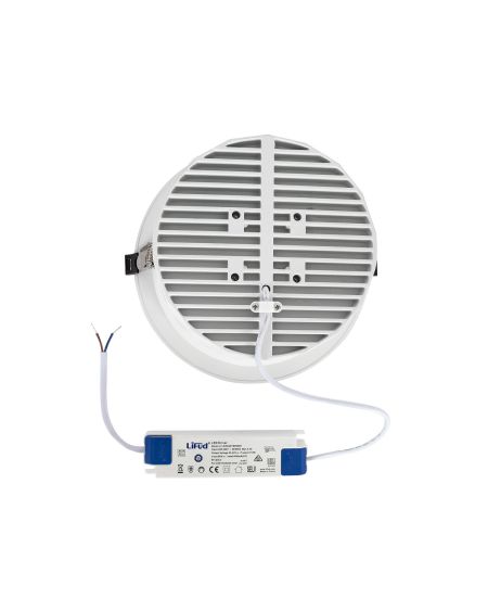 Spot Downlight LED Rond (UGR15) LuxPremium Blanc 36W LIFUD Coupe Ø170mm