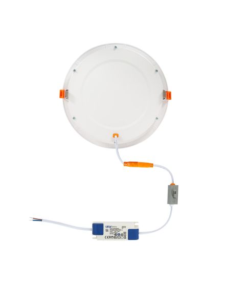 Dalle LED Ronde Slim 20W CCT Sélectionnable Microprismatique (UGR17) LIFUD Coupe Ø 205mm
