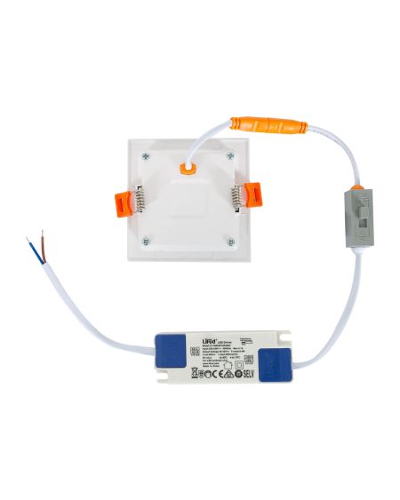 Dalle LED Carrée Slim 7W CCT Sélectionnable Microprismatique (UGR17) LIFUD Coupe 75x75mm