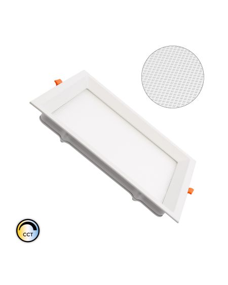Dalle LED Carrée Slim 20W CCT Sélectionnable Microprismatique (UGR17) LIFUD Coupe 200x200mm