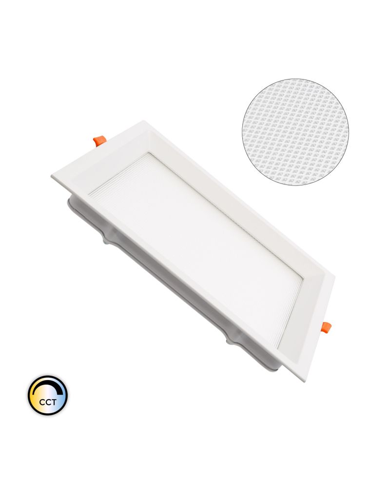 Dalle LED Carrée Slim 20W CCT Sélectionnable Microprismatique (UGR17) LIFUD Coupe 200x200mm