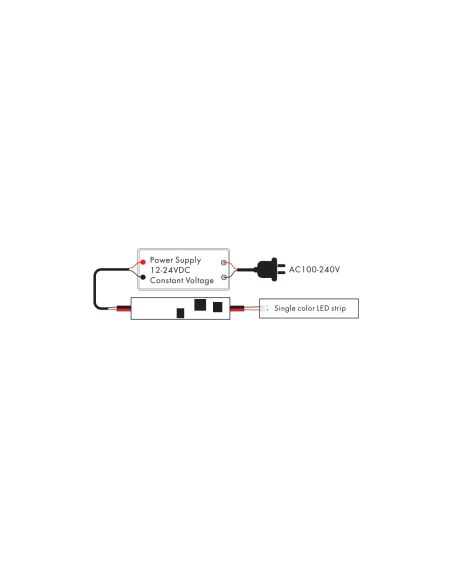 Mini-Interrupteur Capteur Porte Armoire pour Ruban LED 12-24V DC