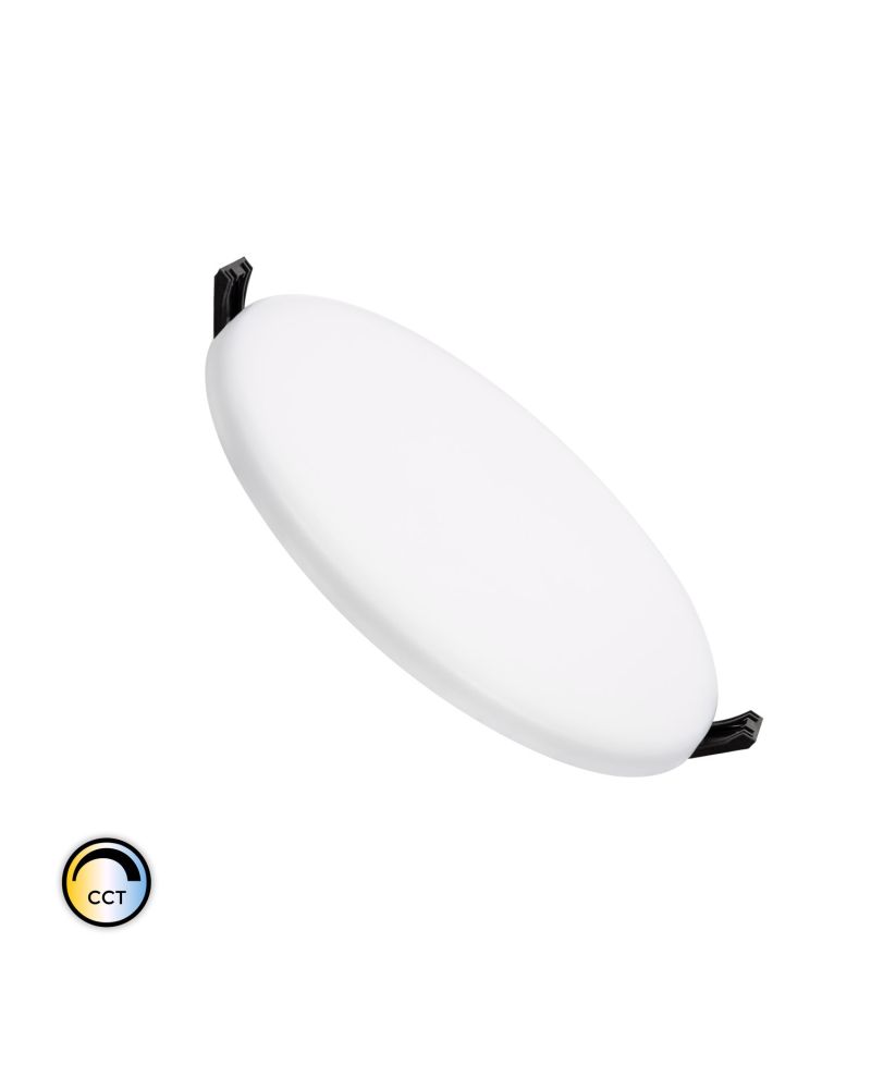 Dalle LED Ronde CCT Sélectionnable Slim Surface 18W Coupe Ø155mm IP54