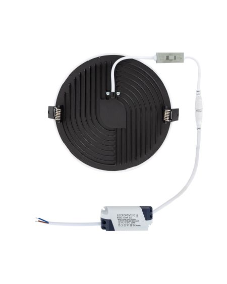 Dalle LED Ronde CCT Sélectionnable Slim Surface 18W Coupe Ø155mm IP54