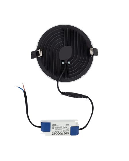 Dalle LED Ronde Slim Surface 16W LIFUD Grise Coupe Ø135mm