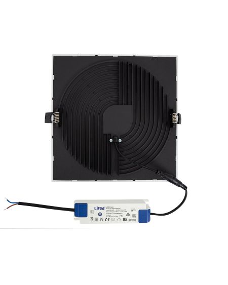 Dalle LED Carrée High Lumen 30W LIFUD Silver Coupe Ø200mm