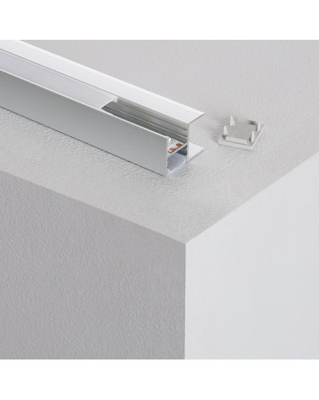 Profilé Aluminium pour Étagère avec Capot Continu pour Ruban LED jusqu'à 12mm