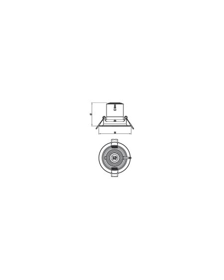 Spot Downlight LED  3 Intensités SceneSwitch Pomeron 7W Coupe Ø 70mm