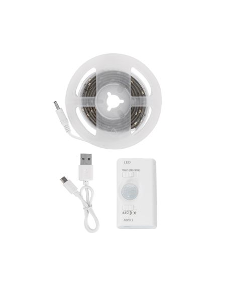 Ruban LED 30LED/m 1m IP20 Batterie Rechargeable avec Détecteur de Présence