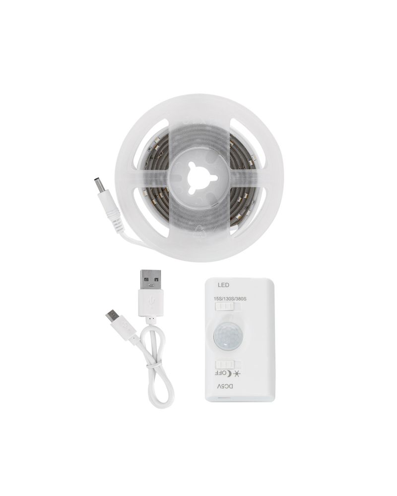 Ruban LED 30LED/m 1m IP20 Batterie Rechargeable avec Détecteur de Présence