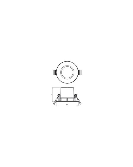 Spot Downlight LED  Dimmable Dive 5.5W Coupe Ø 70mm