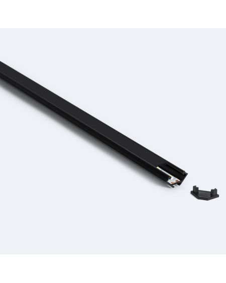 Profilé Aluminium Angle 2m Noir pour Rubans LED jusqu'à 12mm