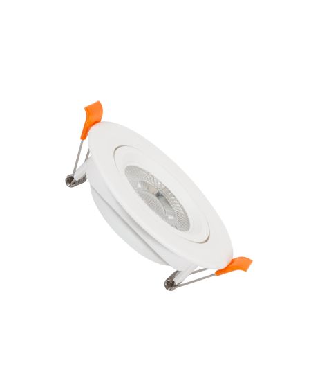 Spot Downlight LED COB Solid Orientable Rond Blanc 5W Coupe Ø75mm
