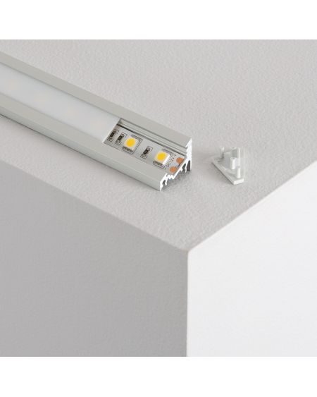 Profilé Aluminium Angle Variable 1m pour Rubans LED jusqu'à 10mm