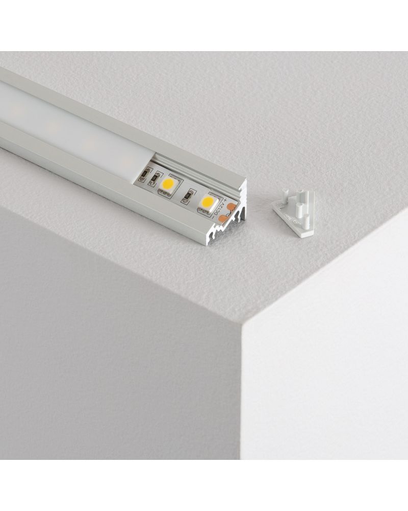 Profilé Aluminium Angle Variable 1m pour Rubans LED jusqu'à 10mm