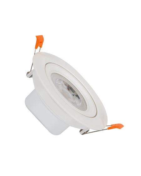 Spot Downlight LED COB Solid Orientable Rond Blanc 9W Coupe Ø95mm