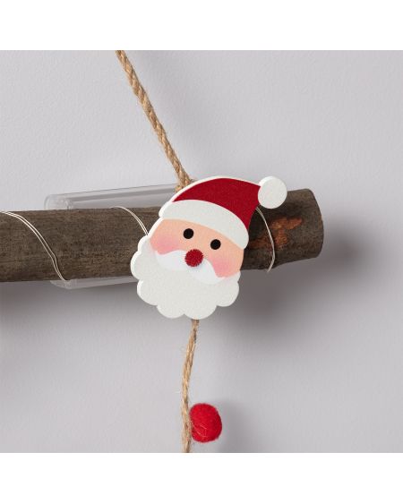 Guirlande LED Suspendue Bûche de Noël