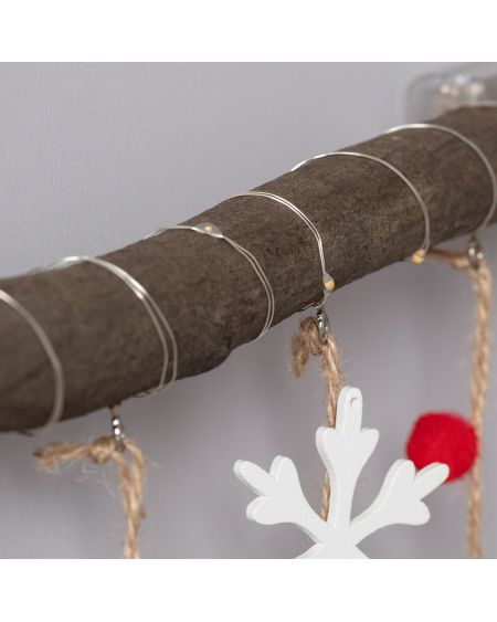 Guirlande LED Suspendue Bûche de Noël