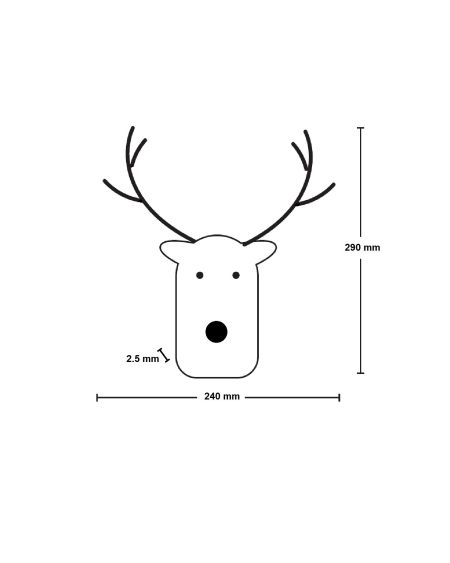 Renne de Noël LED Donner à Piles