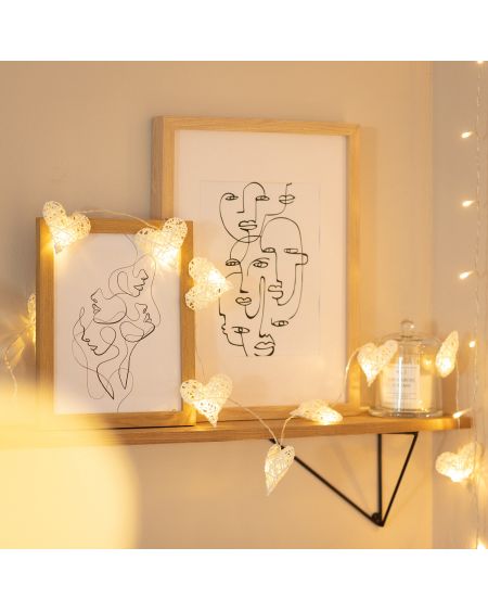 Guirlande LED Cœur à Piles 1.7m