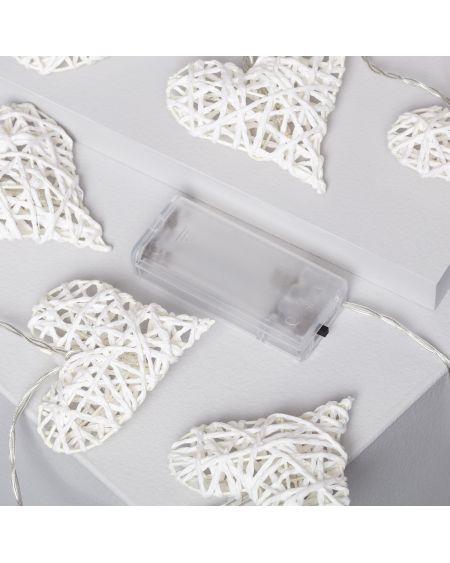 Guirlande LED Cœur à Piles 1.7m