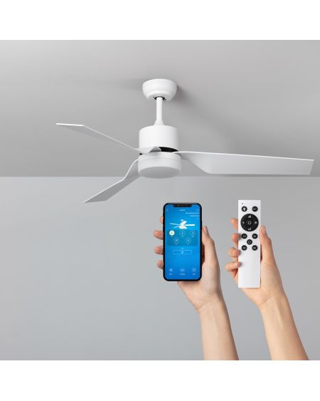 Ventilateur de Plafond Silencieux Minimal PRO Blanc 132cm Moteur DC WiFi