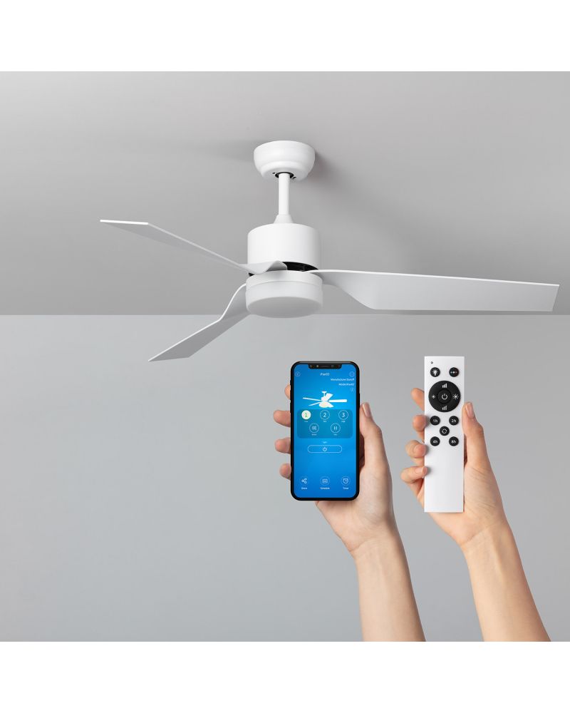 Ventilateur de Plafond Silencieux Minimal PRO Blanc 132cm Moteur DC WiFi