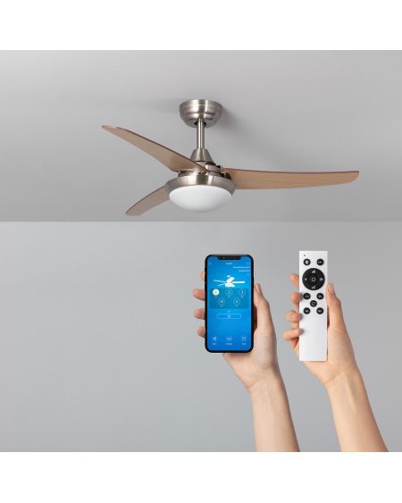 Ventilateur de Plafond Silencieux Neil Bois 107cm Moteur DC WiFi