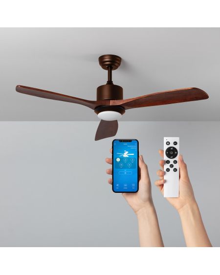 Ventilateur de Plafond Silencieux Forest Marron 132cm Moteur DC WiFi