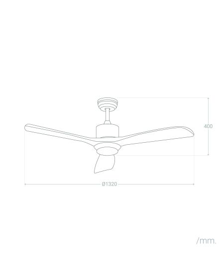 Ventilateur de Plafond Silencieux Forest Marron 132cm Moteur DC WiFi