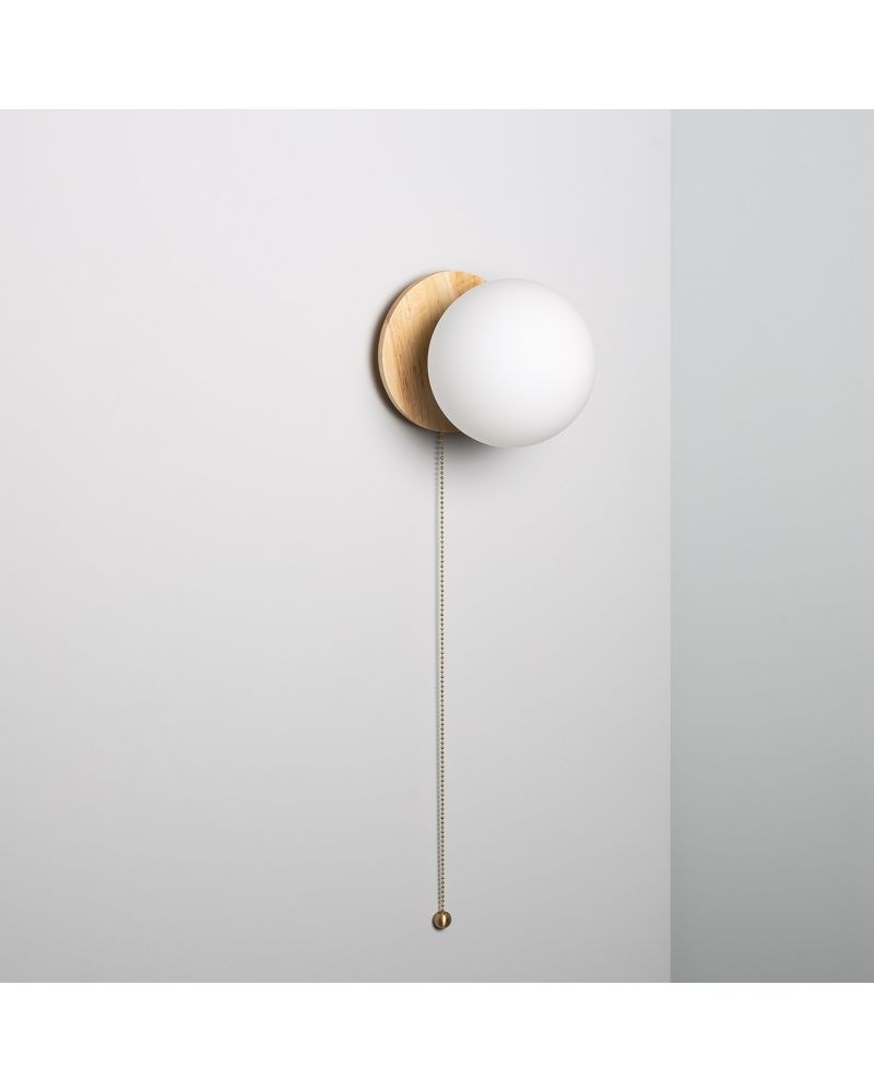 Applique Murale Bois et Verre Gold Orbit