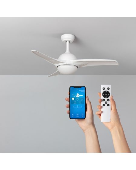 Ventilateur de Plafond Silencieux Aran Blanc 107cm Moteur DC WiFi