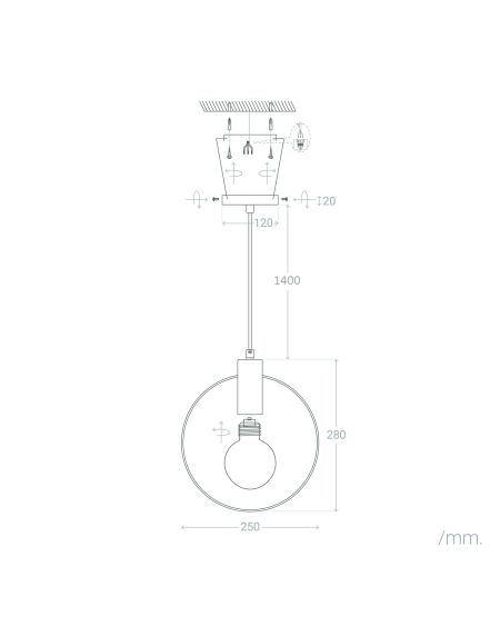 Suspension Métal Mini Otos