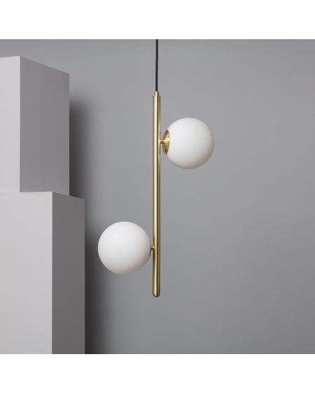 Suspension Métal et Verre Moonlight Double