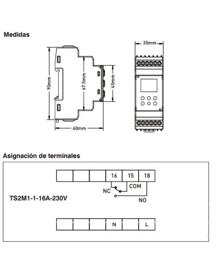 Minuterie Numérique Hebdomadaire MAXGE TS2M1-1-16A