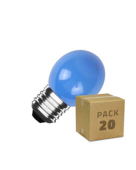 Pack 20 Ampoules LED E27 3W 300 lm G45 Monochrome
