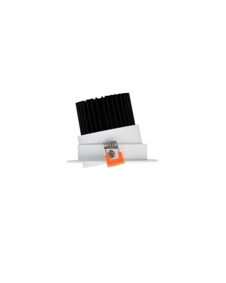Spot Downlight LED COB Dimmable Orientable Rond Blanc 12W Coupe Ø 90mm
